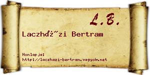 Laczházi Bertram névjegykártya